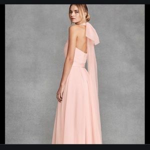 Champagne Vera Wang bridesmaid dress with tulle now. Size 10.